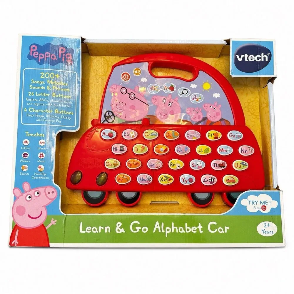 VTech Peppa Pig Learn & Go Alphabet Car Educational Learning Toy New in Box